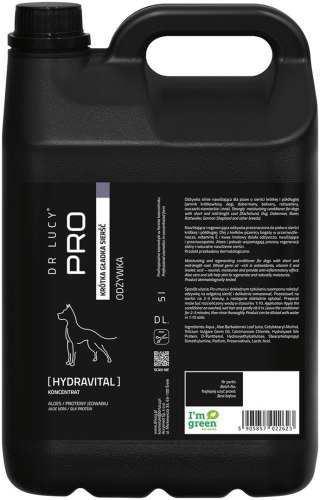 Dr Lucy - PRO HYDRAVITAL 5 l - nawilżająca odżywka z aloesem, jedwabiem i kiełkami pszenicy, dla psów i kotów