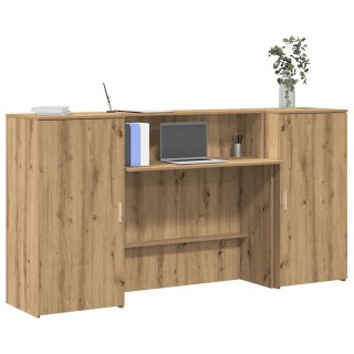 Biurko recepcyjne dąb artisan 200x50x103,5 cm Drewno klejone