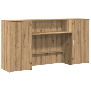 Biurko recepcyjne dąb artisan 200x50x103,5 cm Drewno klejone