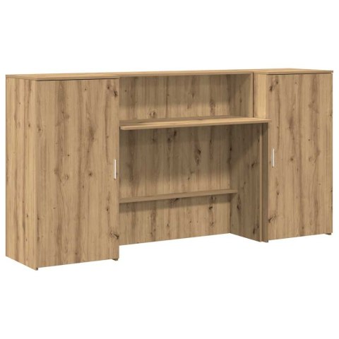 Biurko recepcyjne dąb artisan 200x50x103,5 cm Drewno klejone