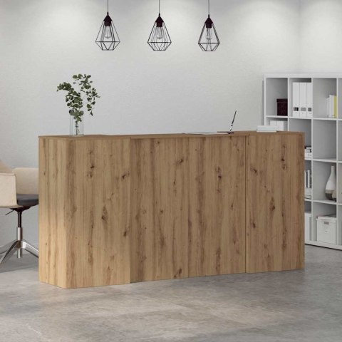 Biurko recepcyjne dąb artisan 200x50x103,5 cm Drewno klejone