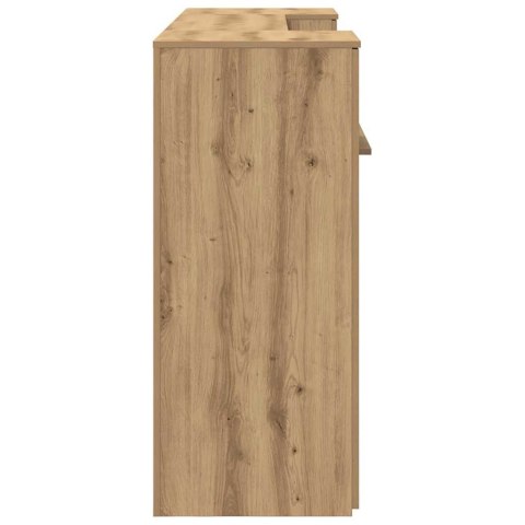 Biurko recepcyjne dąb artisan 200x50x103,5 cm Drewno klejone