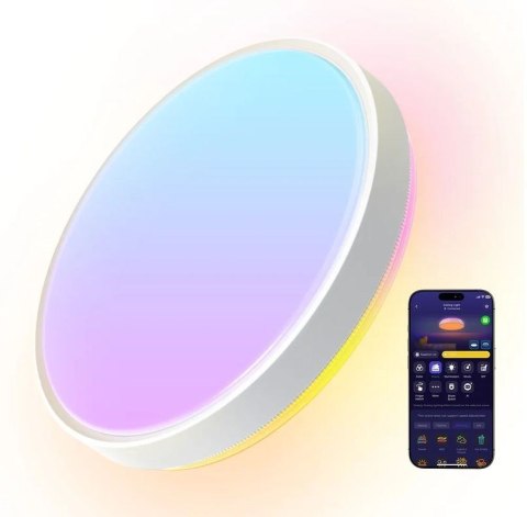 Govee Okrągła inteligentna lampa sufitowa 15 cali RGBICWW + RGBICWW H60A6