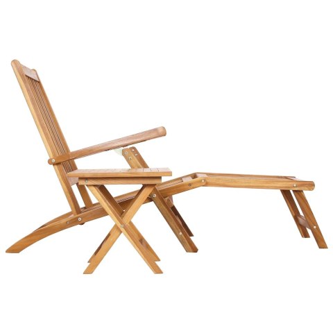 Składane krzesło ogrodowe z stolikiem 2 pcs naturalny