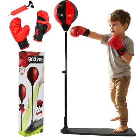 ZESTAW BOKSERSKI ENERO DLA DZIECI REGULOWANY 75-128CM I RĘKAWICE