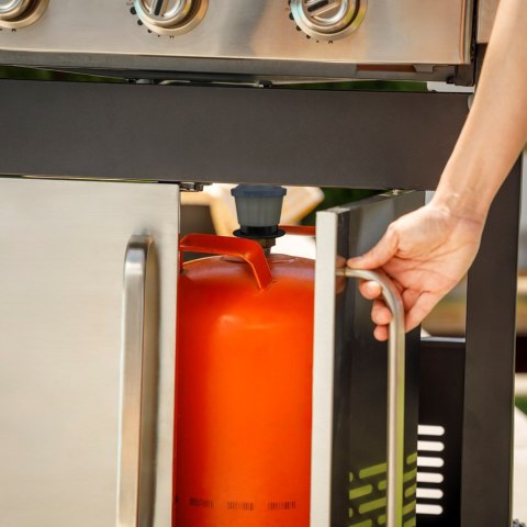 Grill gazowy Black+Decker BXOG16550E 4 palniki x 3.6 kW + 1 palnik 2.1 kW | pow.grilla 670 x 415 mm | 1330 x 1185 x 580 mm (OUTL