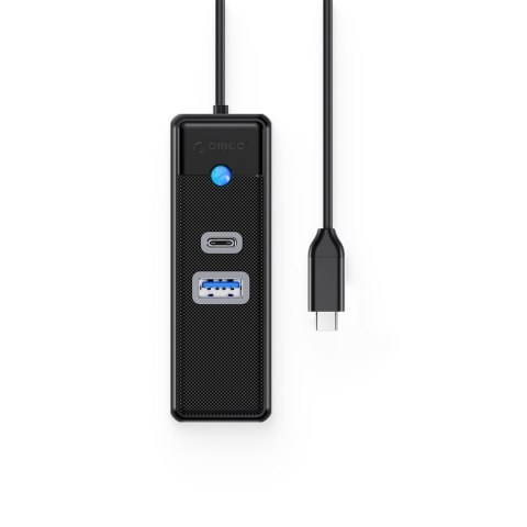 HUB rozdzielacz 3-portowy USB-C - USB-A USB-C RJ45 Gigabit Ethernet 1 m - czarny