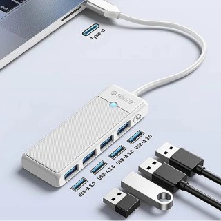 HUB rozdzielacz 4-portowy USB-C - USB-A 1.8 m - biały
