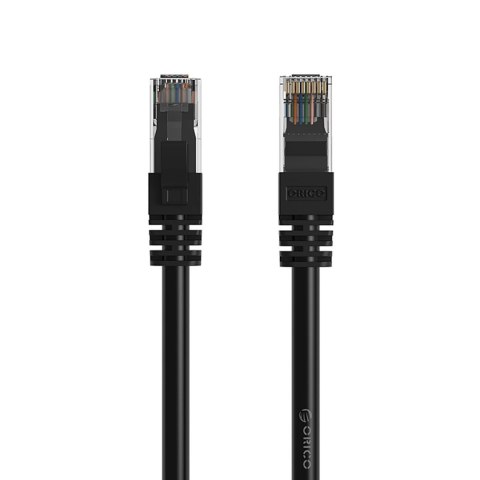 Kabel sieciowy Ethernet CAT6 1000Mbps RJ45 internetowy LAN okrągły 30 m - czarny