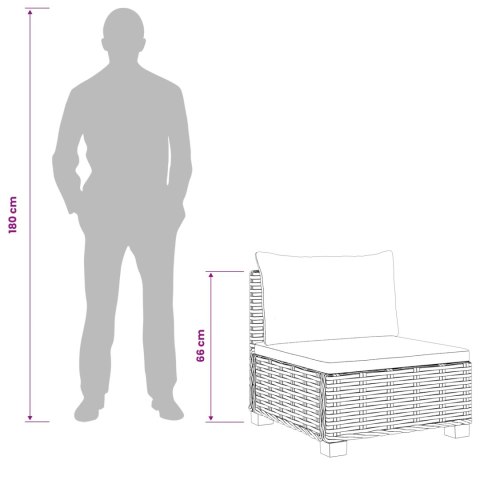 2 szt. Zestaw Rattanowy z Poduszkami GENDT Naturalny rattan