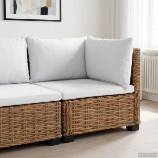 Sofa narożna z poduszkami GENDT Naturalny rattan naturalny