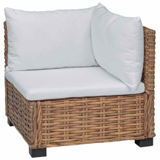 Sofa narożna z poduszkami GENDT Naturalny rattan naturalny