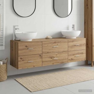 Zestaw mebli łazienkowych 3 szt. Dąb artisan