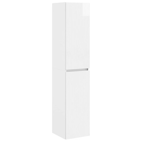 Zestaw mebli łazienkowych 5 szt. Biały wysoki połysk