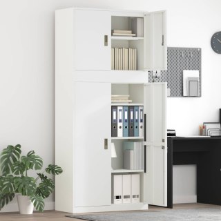 Szafka do przechowywania 2 szt. Biały 90 x 40 x 210 cm Stal