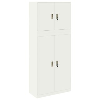 Szafka do przechowywania 2 szt. Biały 90 x 40 x 210 cm Stal