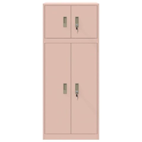 Szafka do przechowywania 2 szt. Różowy 60 x 40 x 145 cm Stal
