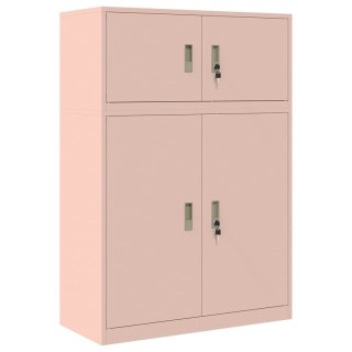 Szafka do przechowywania 2 szt. Różowy 90 x 40 x 130 cm Stal