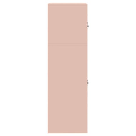 Szafka do przechowywania 2 szt. Różowy 90 x 40 x 130 cm Stal