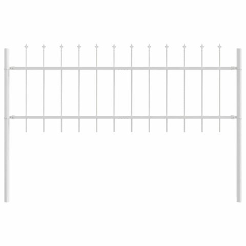 Ogrodzenie Ogrodowe WOERDEN 5 szt. 8,5 x 0,6 m Biały