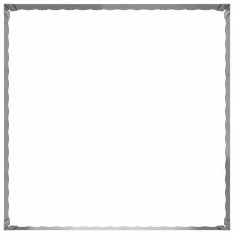 Krawężnik do trawnika 4 szt. 100 x 100 x 35 cm Stal srebrny