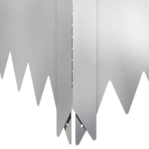 Krawężnik do trawnika 4 szt. 100 x 100 x 35 cm Stal srebrny