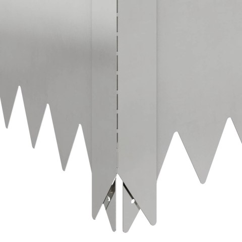 Krawężnik do trawnika 4 szt. 100 x 60 x 35 cm Stal srebrny