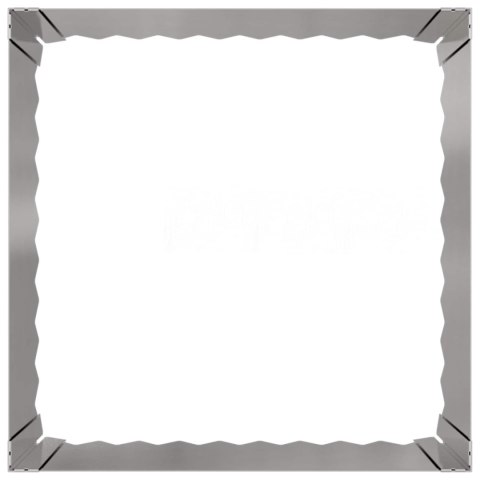 Krawężnik do trawnika 4 szt. 60 x 60 x 35 cm Stal srebrny