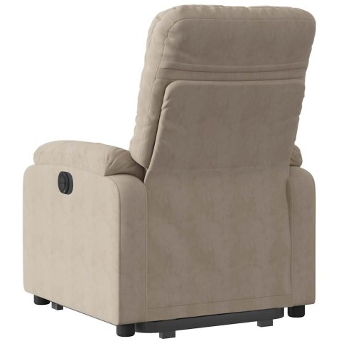 Podnoszony fotel rozkładany, taupe, mikrofibra