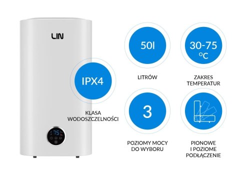 Bojler elektryczny LIN LIFVD1SMWH 50L UNIVERSAL szary