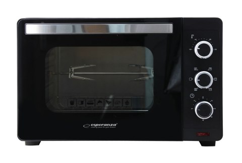 ESPERANZA MINI PIEKARNIK Z KONWEKCJĄ I ROŻNEM NAPOLI 1600W 25L EKO006N (OUTLET)