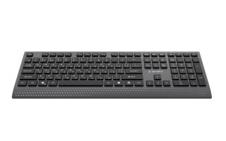 GEMBIRD PRZEWODOWA KLAWIATURA MULTIMEDIALNA SLIM USB-C, RU LAYOUT, CZARNA