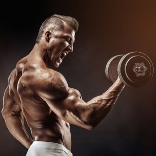 Jednoręczna hantla żeliwna MOVIT - 25 kg