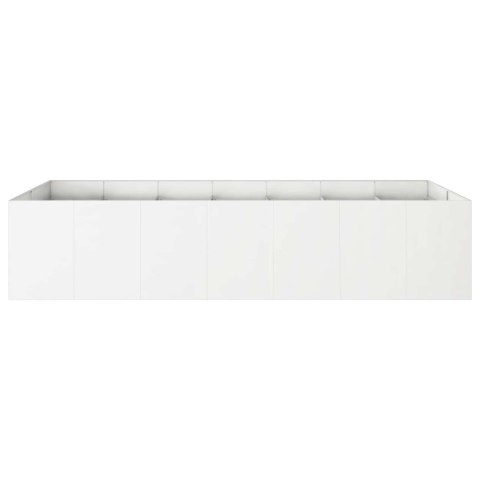 Doniczka ogrodowa Biały 280 x 80 x 60 cm Stal zimnogięta