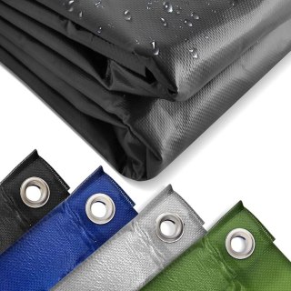 JAGO Plandeka 650 g/m2, aluminiowe oczka, czarna, 2 x 3 cm