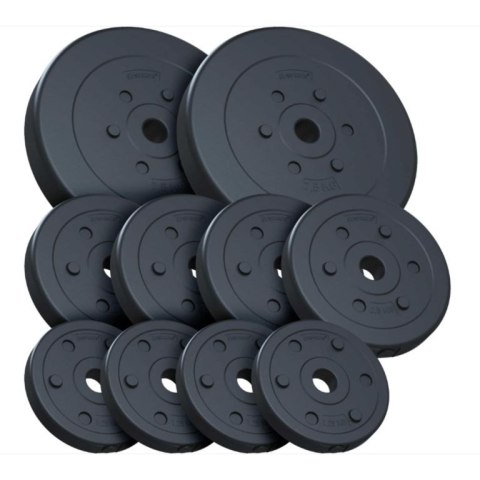 Obciążenia do hantli 30 kg ScSPORTS, plastik, otwór 30 mm