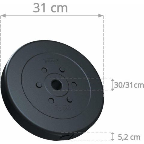 Obciążenia do hantli 30 kg ScSPORTS, plastik, otwór 30 mm
