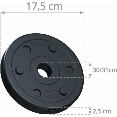 Obciążenia do hantli 30 kg ScSPORTS, plastik, otwór 30 mm