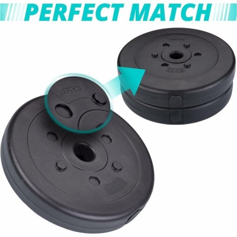 Obciążenia do hantli 30 kg ScSPORTS, plastik, otwór 30 mm