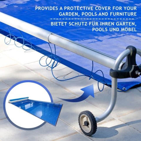 Plandeka JAGO 650 g/m²,aluminiowe oczka, niebieska, 3x6 m