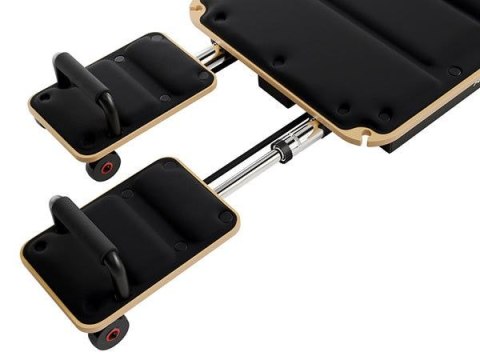 Składany reformer do pilatesu, 109 x 45 x 8-21 cm, czarny