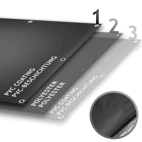 Uniwersalna plandeka PVC 4x3 m antracyt wodoodporna UV