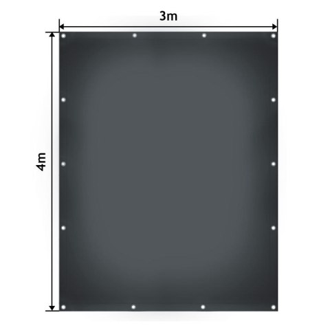 Uniwersalna plandeka PVC 4x3 m antracyt wodoodporna UV