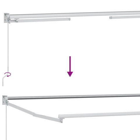 Markiza wysuwana Beżowy 3,5 x 2 m 100% Poliester i Aluminium