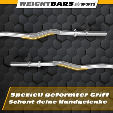 Gryf łamany SZ ScSPORTS 120 cm, 30 mm, chromowany
