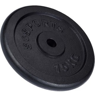 Obciążenie żeliwne 15 kg ScSPORTS 30/31 mm czarne