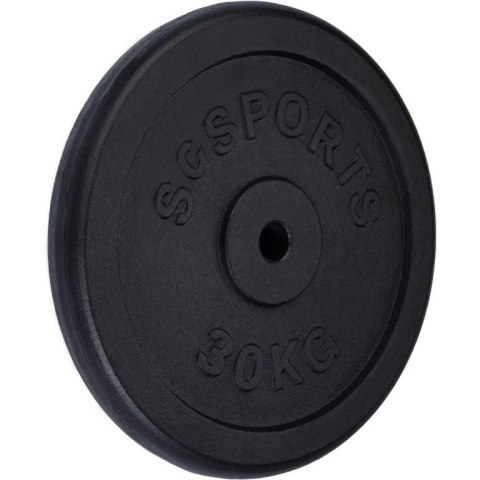 Obciążenie żeliwne 30 kg ScSPORTS, otwór 30/31 mm
