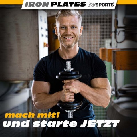 Obciążenie żeliwne 30 kg ScSPORTS, otwór 30/31 mm