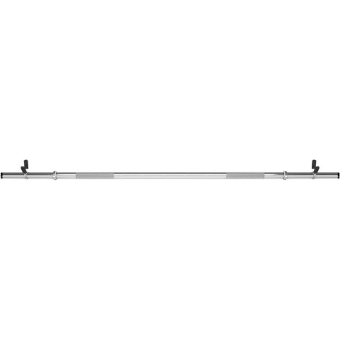 Sztanga do ćwiczeń 140 cm, chrom, z zaciskami, do 50 kg