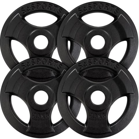 Zestaw talerzy żeliwnych ScSPORTS 4x2,5 kg do sztangi 30/31 